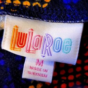 LuLaRoe Skirt Cassie Med Blue, Red, Yellow
